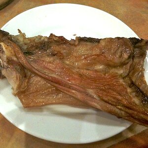 Riñonada de cabrito -- Lower back of baby goat. This is the most tender and tastiest of cabrito cuts.  Meat falls off the bone onto a warm tortilla an