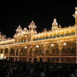 The Mysore Palace illuminated
