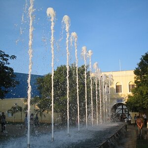 The fountain inside the park