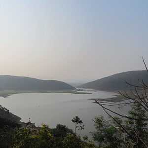 The view of the reservoir from Annavaram temple