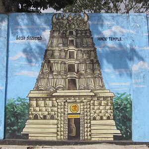 Temple painted on the wall