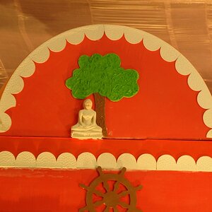 Buddha under the tree made in icing sugar