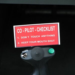 The ultimate copilot checklist. I am thinking of getting one for my car... No, better not.