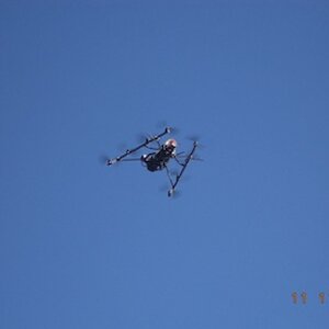 RV flying camera in action