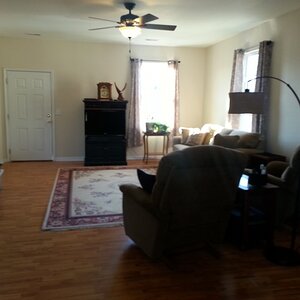 The "great room" has room enough for our old Glenwood C cook stove (we'll place it at the point of the far lower left.