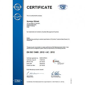 Custom made device certification